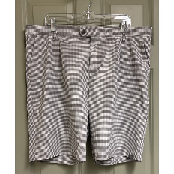 ADIDAS Gray Gingham Golf Short Men's 40 Performance 10" Inseam Checkered Casual - Picture 1 of 14